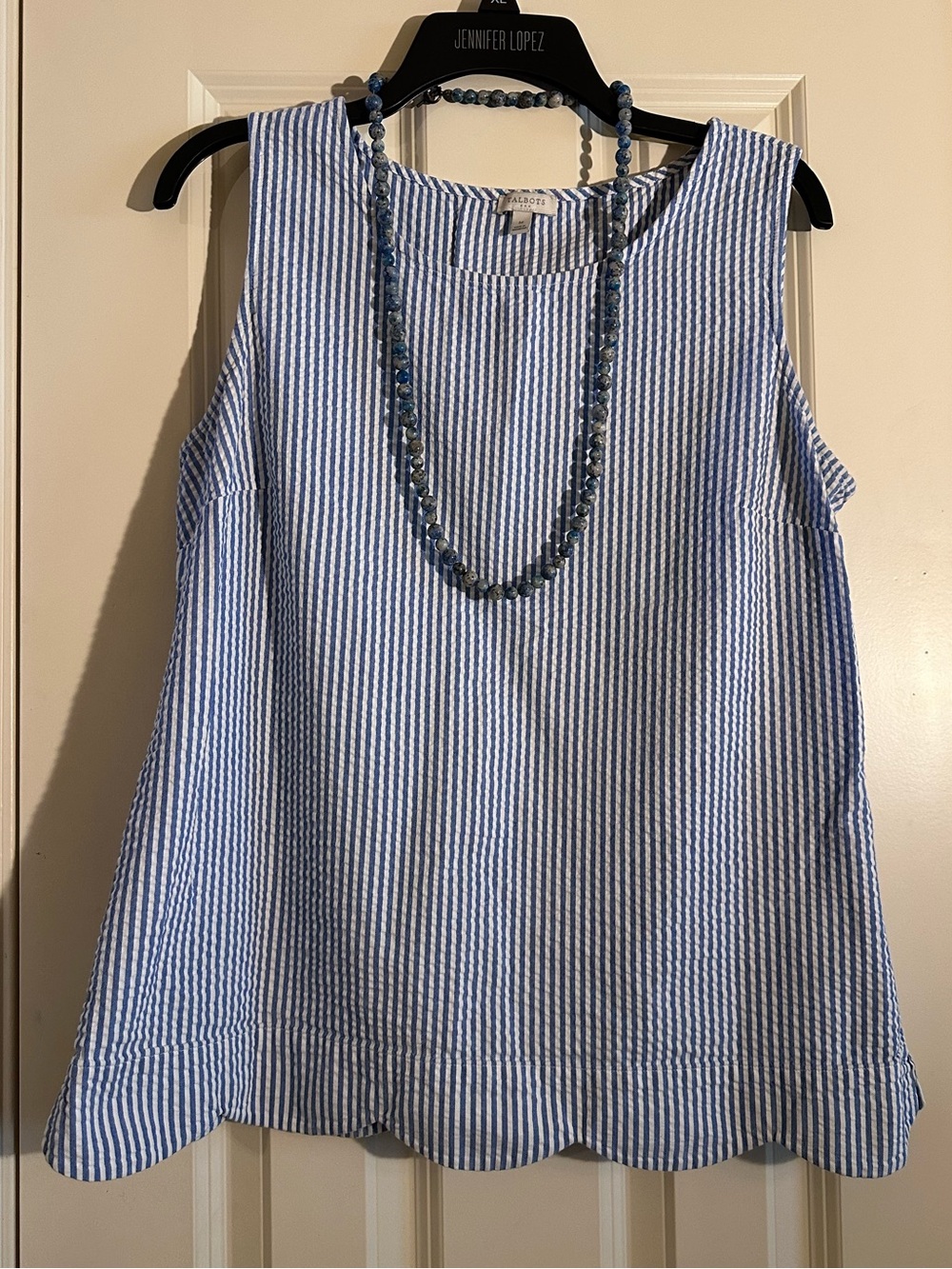Talbots Striped Cotton Tank Top